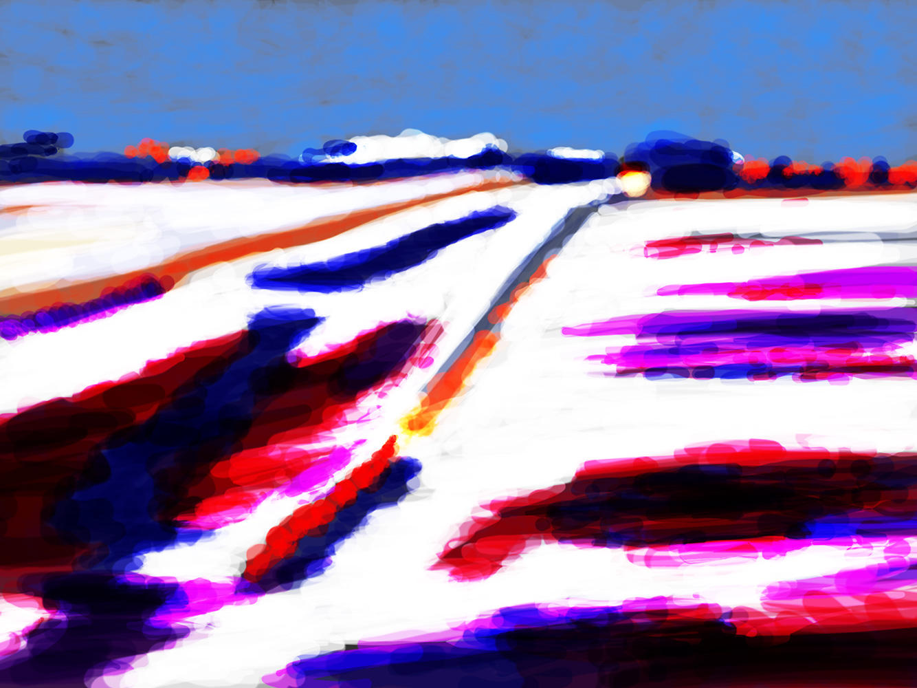 Last Snow, iPad drawing by Guido Vrolix