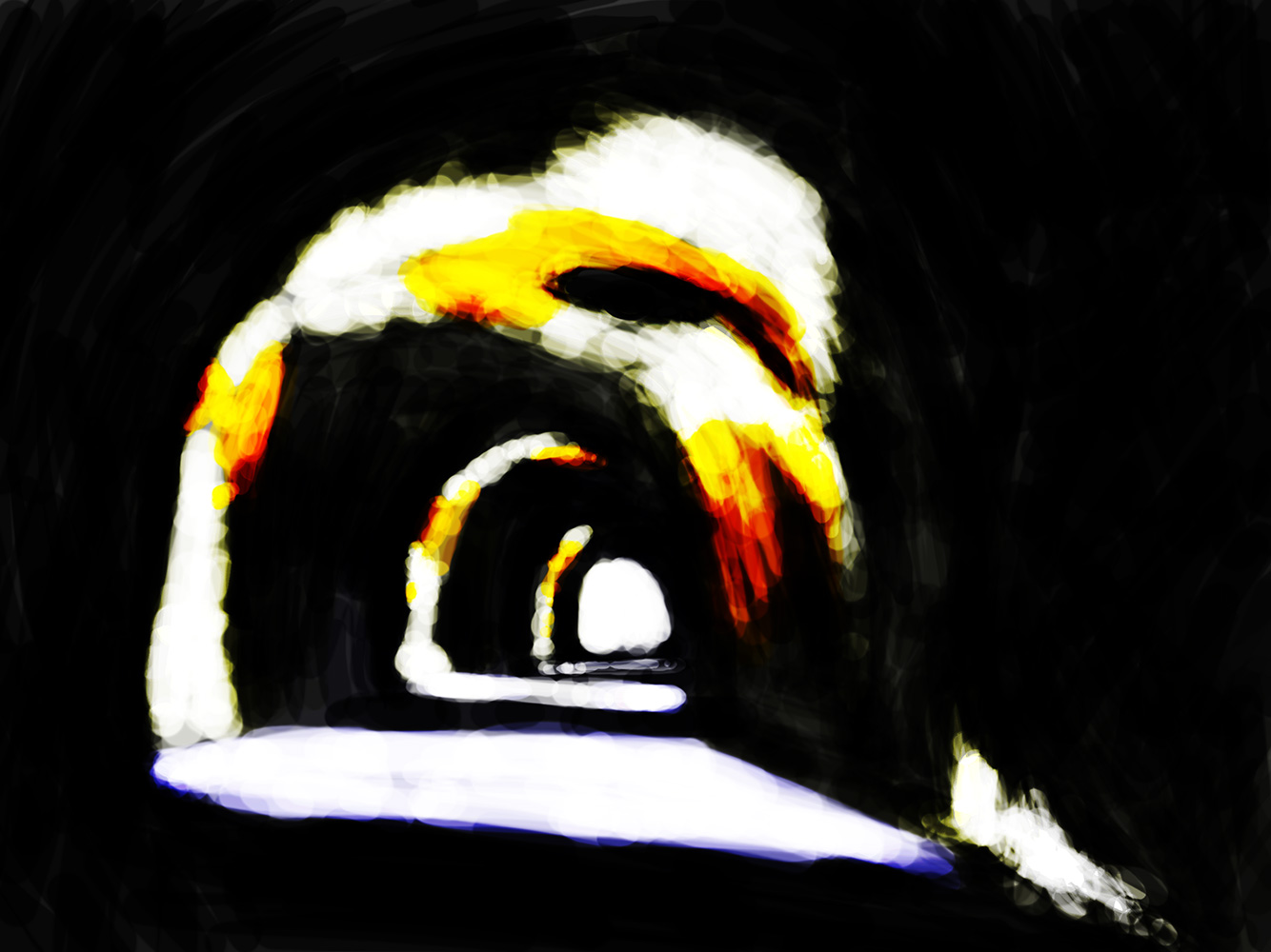 Tunnel Vision, iPad drawing by Guido Vrolix