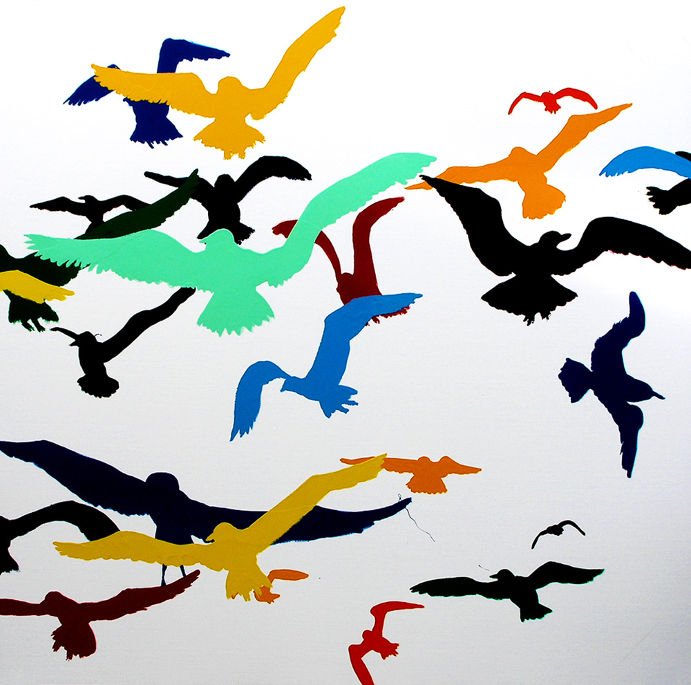 Seagulls, a painting by Guido Vrolix