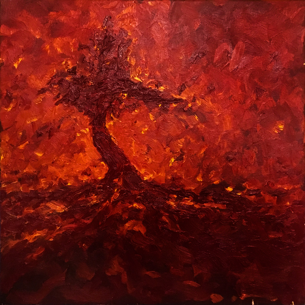 Forest Fire, a painting by Guido Vrolix