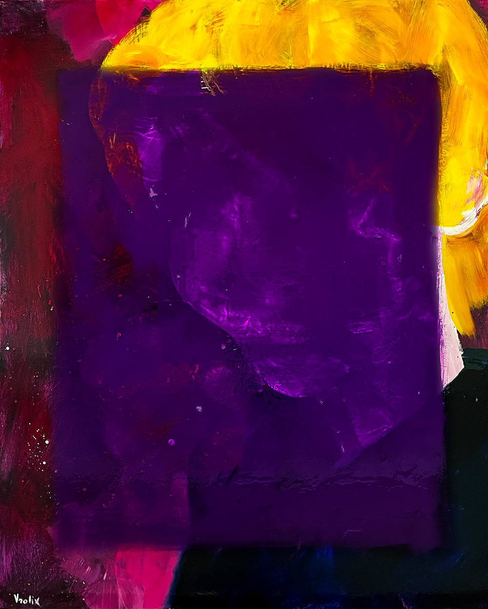 Self Portrait In Violet. A painting by Guido Vrolix