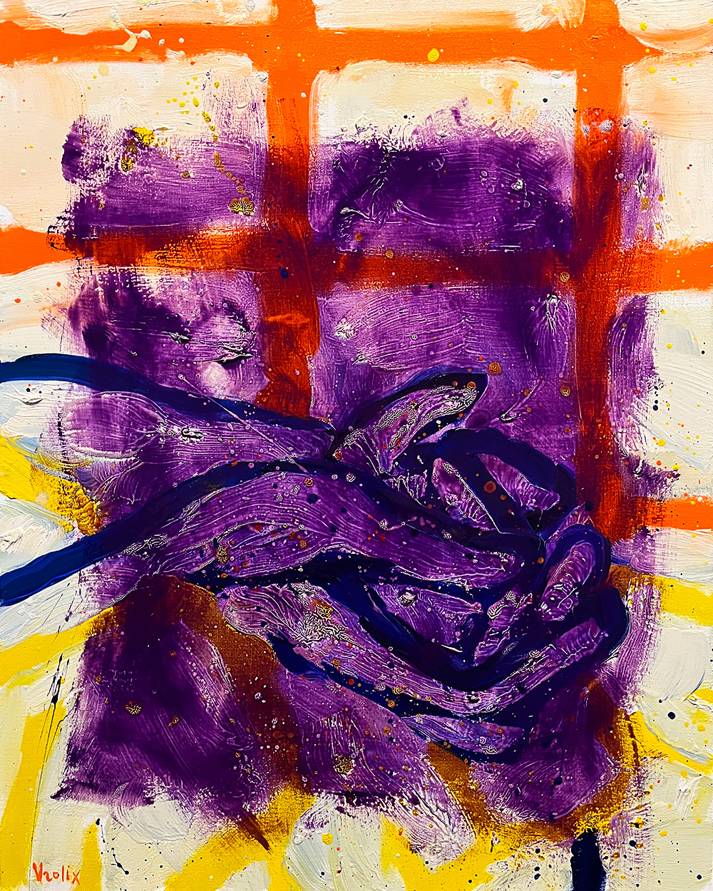 The Purple Veil, Hands. A painting by Guido Vrolix