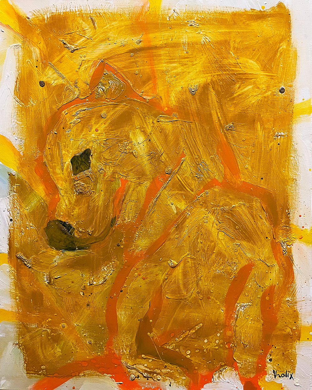 The Ochre Veil,Gin. A painting by Guido Vrolix