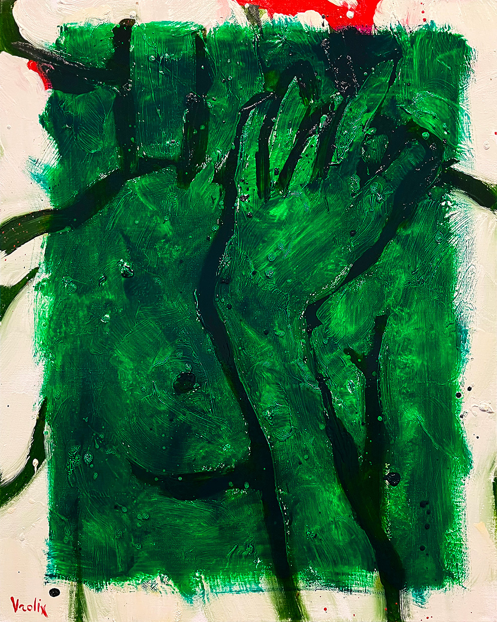 The Green Veil, a painting by Guido Vrolix