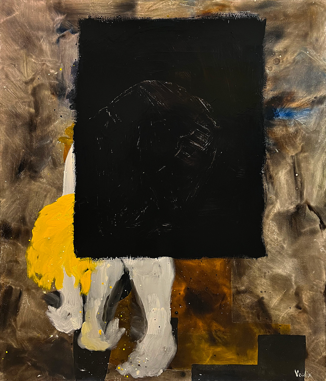 Crack Zombie, a painting by Guido Vrolix