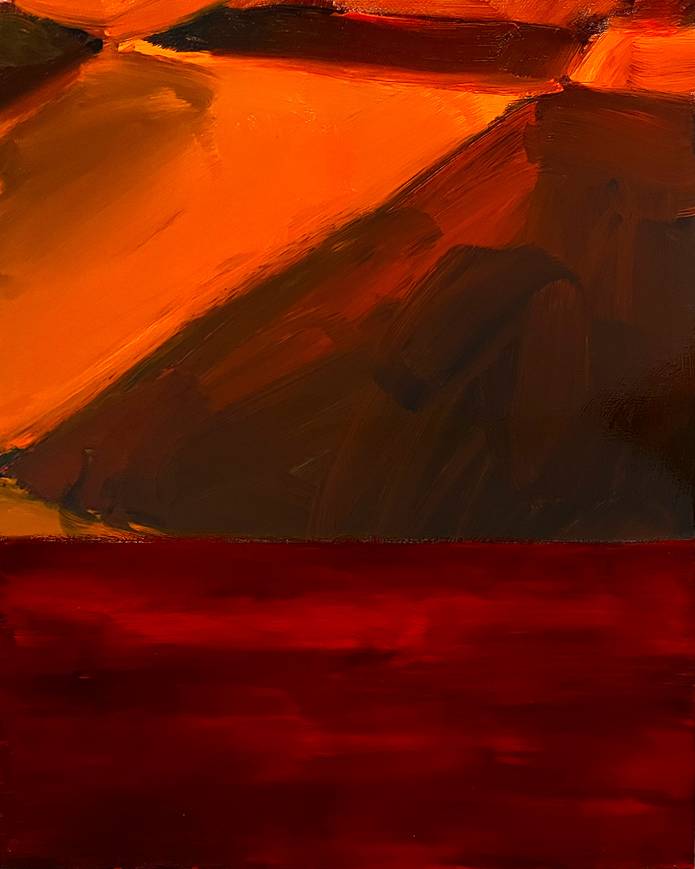 Bloedakker. A painting by Guido Vrolix